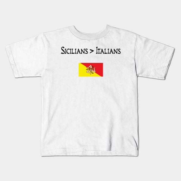 Sicilians > Italians Kids T-Shirt by Pastime Pros